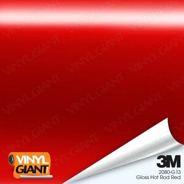 3M 2080 Gloss Hot Rod Red Vinyl Wrap, G13