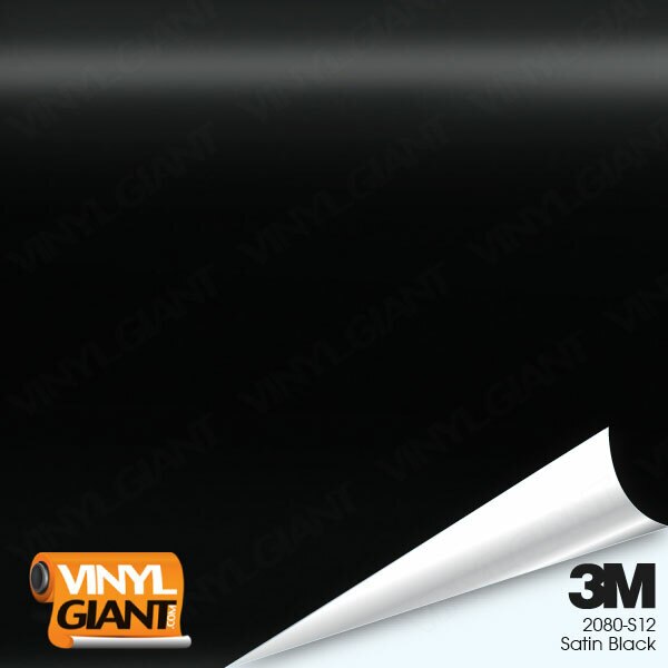Satin Black 3M™ Wrap  1080 Series Satin Black Wrap Film