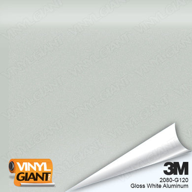 3M 2080 Gloss White Aluminum Vinyl Wrap Film G120