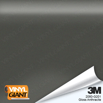 3M 2080 Gloss Anthracite Vinyl Wrap Film G201