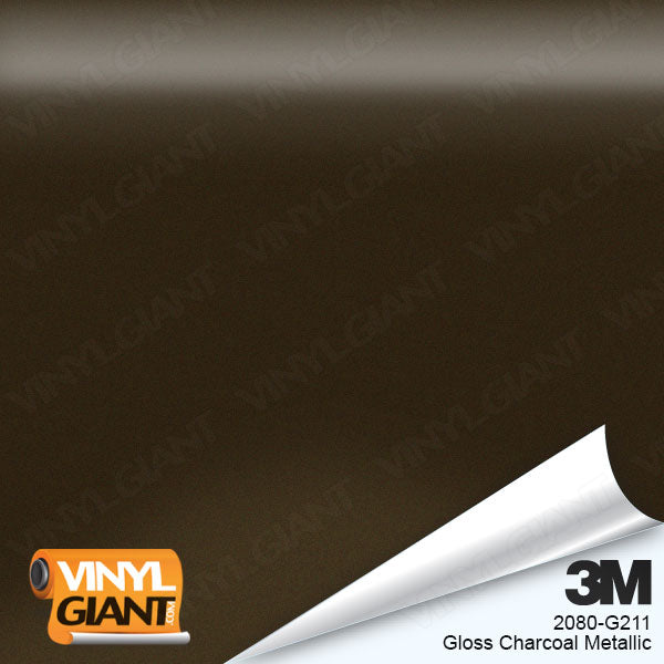 3M 2080 Gloss Charcoal Metallic Wrap Film G211