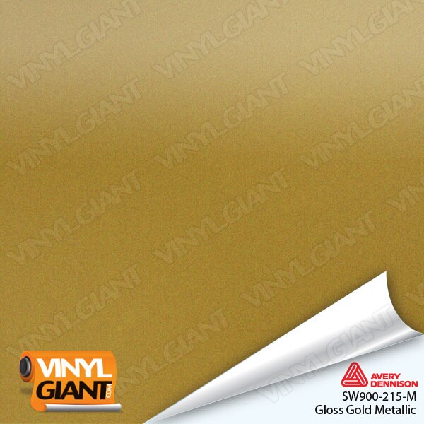 Avery Dennison SW900 Gloss Gold Metallic Vinyl Wrap Film SW900-215-M