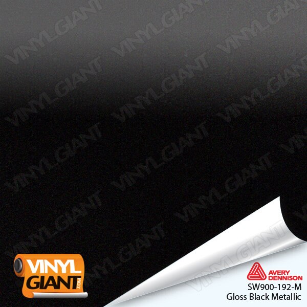 Avery Dennison SW900 Gloss Black Metallic Vinyl Wrap Film SW900-192-M