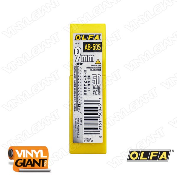 OLFA AB-50S OLFA Stainless Steel Blades, 50-pk