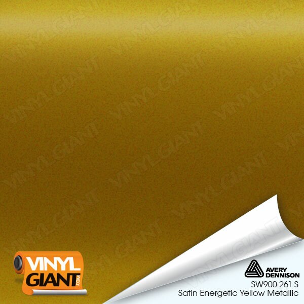 Avery Dennison SW900 Satin Energetic Yellow Metallic Vinyl Wrap Film SW900-261-S