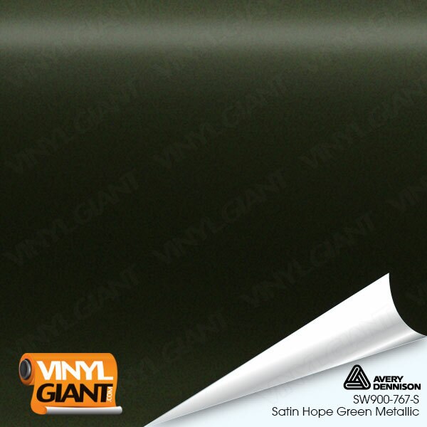 Avery Dennison SW900 Satin Hope Green Metallic Vinyl Wrap Film SW900-767-S