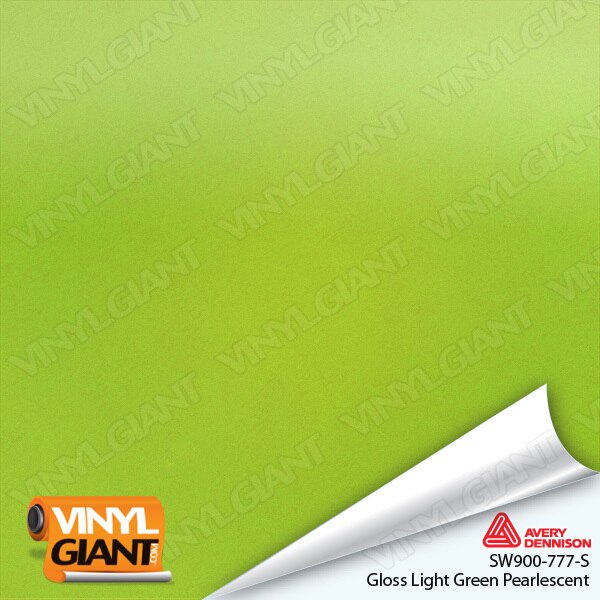 Avery Dennison SW900 Gloss Light Green Pearlescent Vinyl Wrap Film SW900-777-S