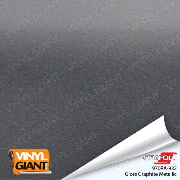 Orafol 970RA Gloss Graphite Metallic Vinyl Wrap Film 932
