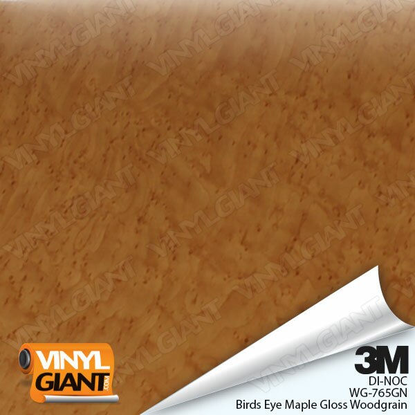 3M DI-NOC Bird's Eye Maple Gloss Wood Grain Vinyl WG-765GN