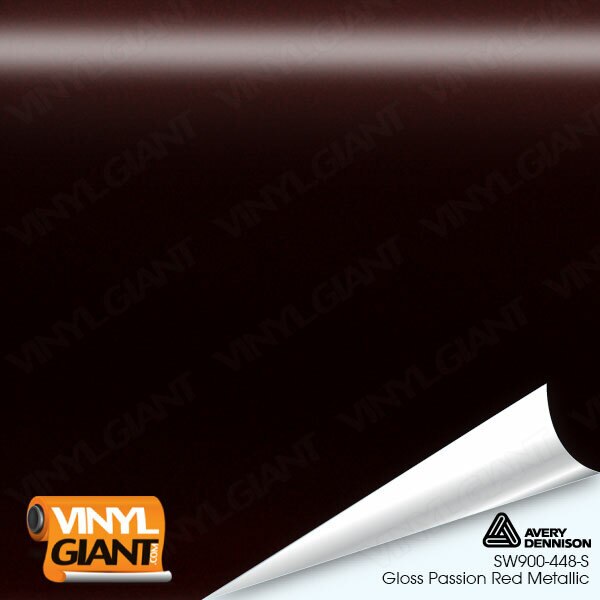 Avery Dennison SW900 Gloss Passion Red Metallic Vinyl Wrap Film SW900-448-S