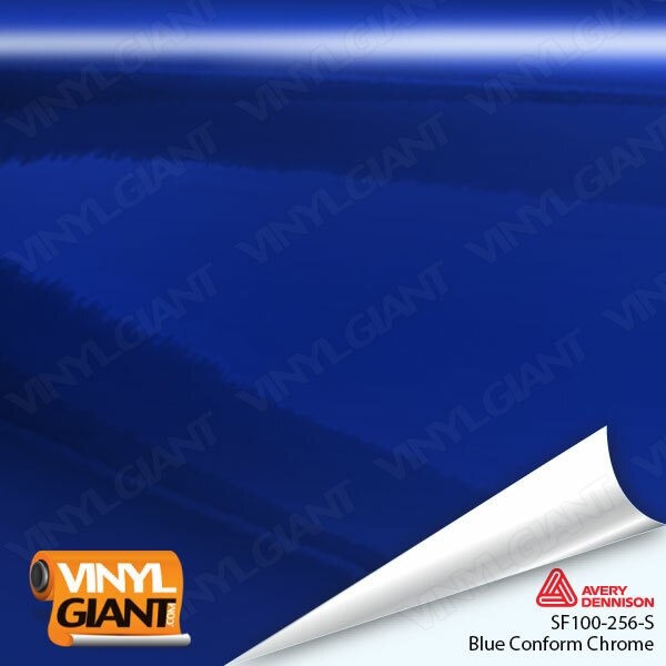 Avery Dennison SF100 Gloss Blue Conform Chrome Vinyl Wrap Film SF100-256-S
