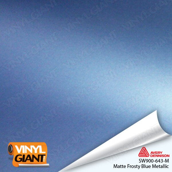 Avery Dennison SW900 Matte Frosty Blue Metallic Vinyl Wrap Film SW900-643-M