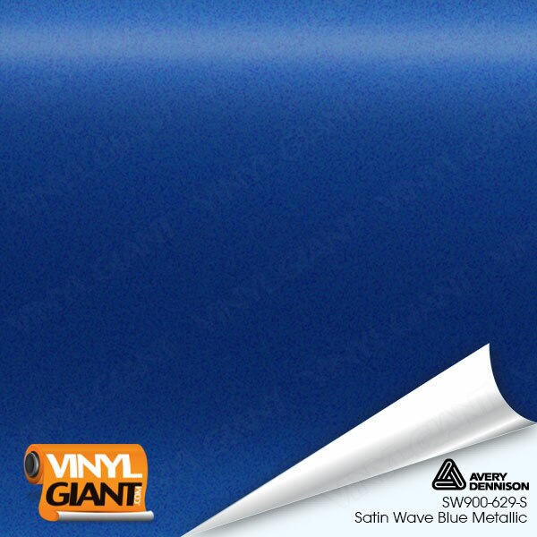 Avery Dennison SW900 Satin Wave Blue Metallic Vinyl Wrap Film SW900-629-S