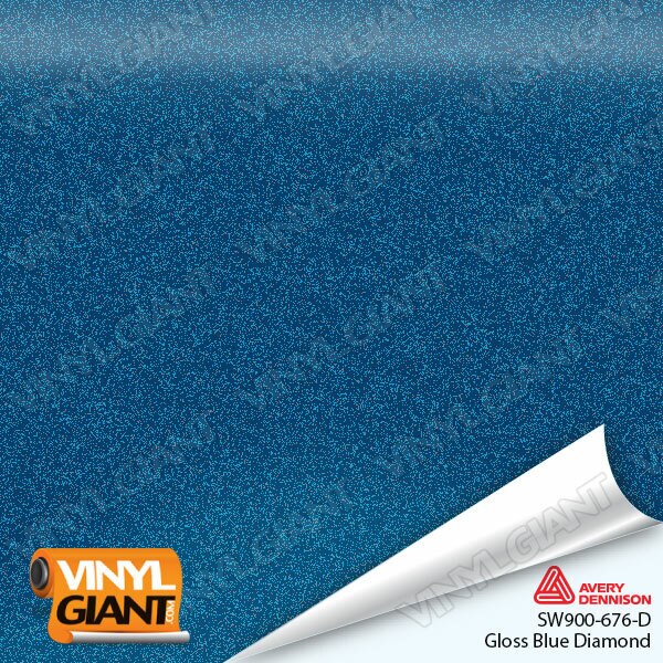 Avery Dennison SW900 Gloss Blue Diamond Vinyl Wrap Film SW900-676-D