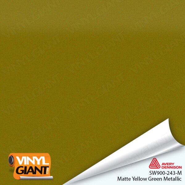 Avery Dennison SW900 Matte Yellow Green Metallic Vinyl Wrap Film SW900-243-M
