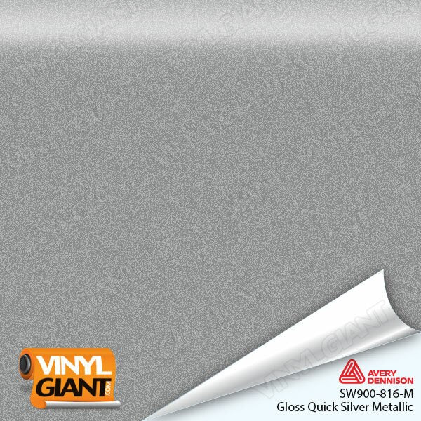 Avery Dennison SW900 Gloss Quick Silver Metallic Vinyl Wrap Film SW900-816-M