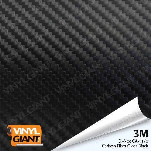 3M DI-NOC Gloss Black Carbon Fiber Vinyl CA1170
