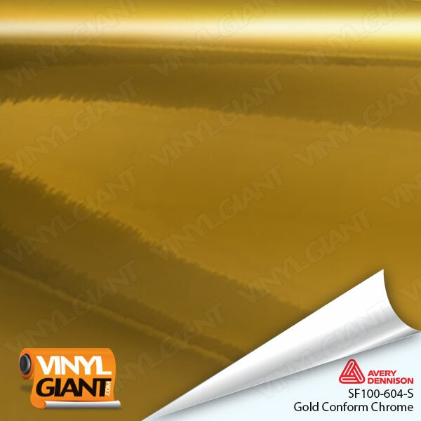 Avery Dennison SF100 Gloss Gold Conform Chrome Vinyl Wrap Film SF100-604-S