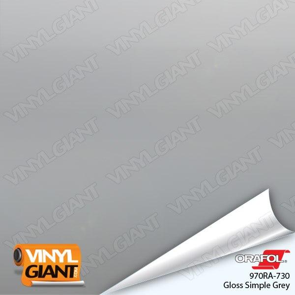 Orafol 970RA Gloss Simple Gray Vinyl Wrap Film 730