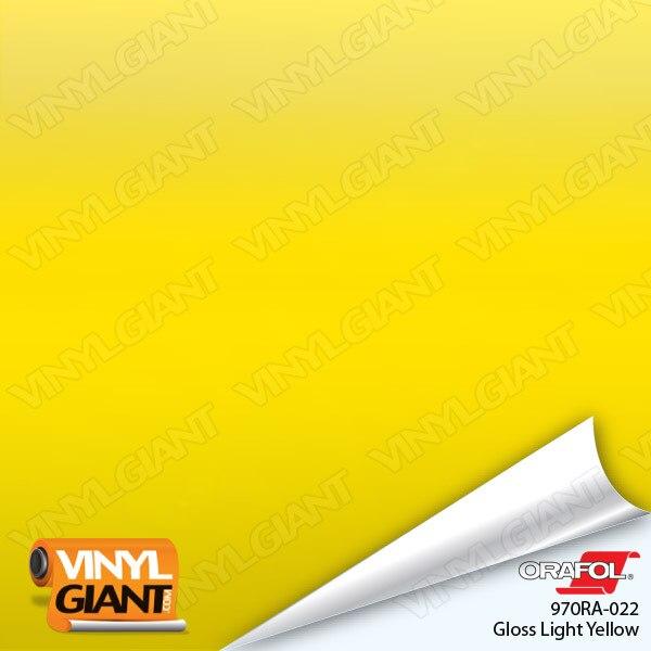 Orafol 970RA Gloss Light Yellow Vinyl Wrap Film 022