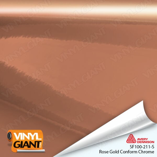 Avery Dennison SF100 Gloss Rose Gold Conform Chrome Vinyl Wrap Film SF100-211-S