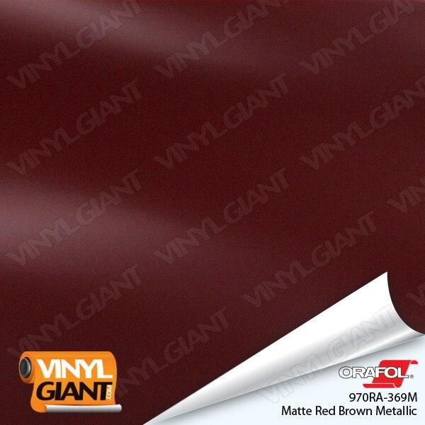 Orafol 970RA Matte Red Brown Metallic Vinyl Wrap Film 369M