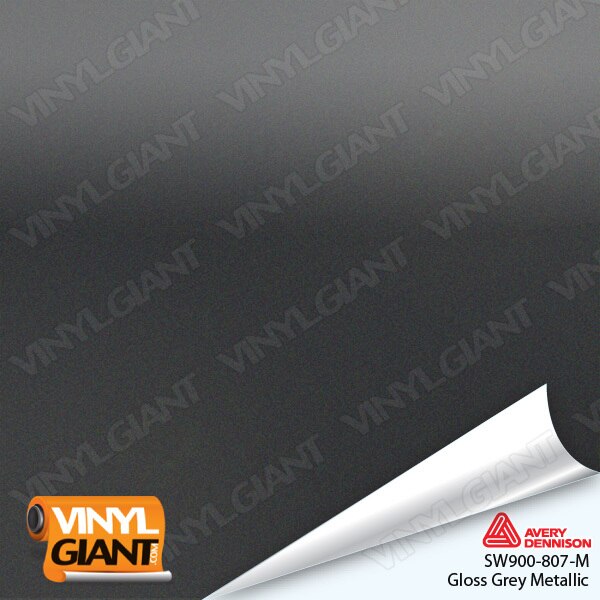 Avery Dennison SW900 Gloss Gray Metallic Vinyl Wrap Film SW900-807-M