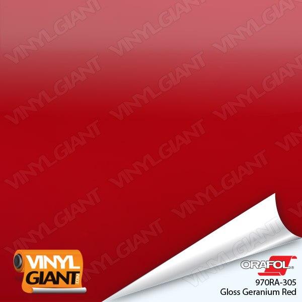 Orafol 970RA Gloss Geranium Red Vinyl Wrap Film 305